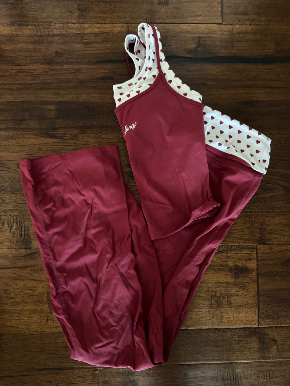 Fancy Valentines Collection Foldover Pants and Layered Top